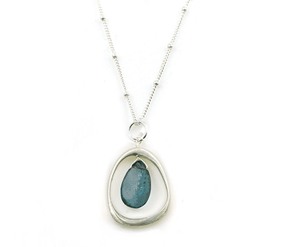Sterling Silver Open Kyanite Drop by Philippa Roberts